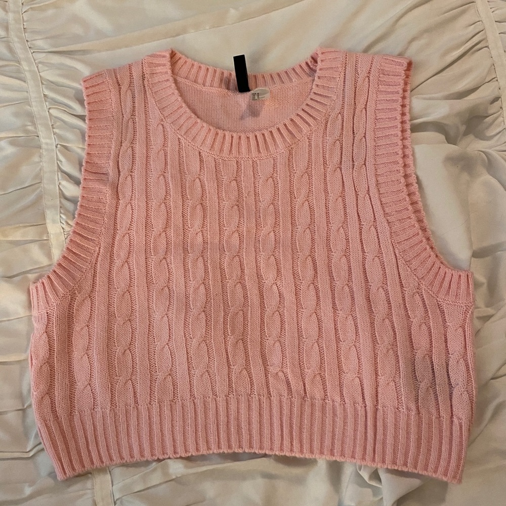 Pretty pink sweater vest